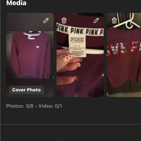 PINK Victoria's Secret Maroon Sweater - Picture 1 of 1